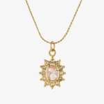Princess Pink Sunflower Pendant Necklace