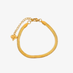 Heart Herringbone Chain Bracelet