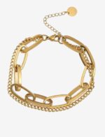 Chunky Double Layered Chain Bracelet