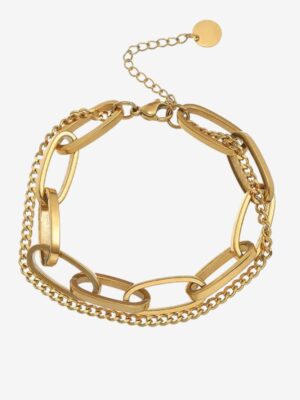 Chunky Double Layered Chain Bracelet