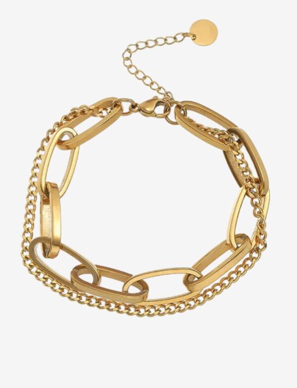 Chunky Double Layered Chain Bracelet