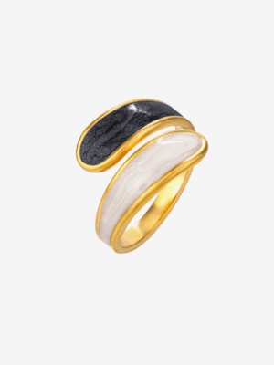 Athena Enamel Adjustable Open Ring