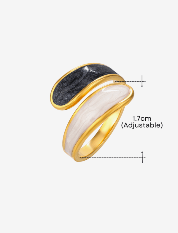 Athena Enamel Adjustable Open Ring