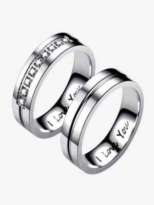 'I Love You' Eternity Couple Rings